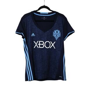 Adidas Seattle Sounders 2016-2017 Pacific Blue Alternate Soccer Jersey Womens XL